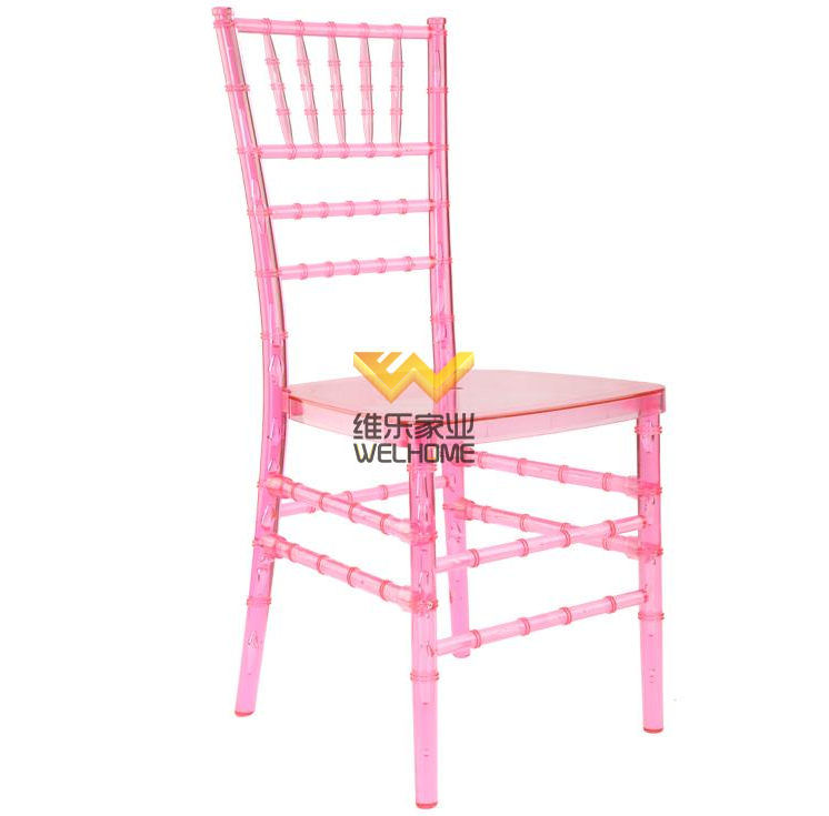 Pink arcylic Chiavari Chair for wedding/events